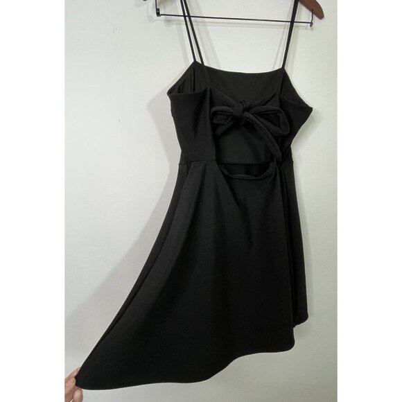 URBAN OUTFITTERS Black Tie-Back Flare‎ Summer Dress Size Large - Picture 7 of 10